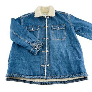 Old Navy Blue Denim Jacket with Cream Collar